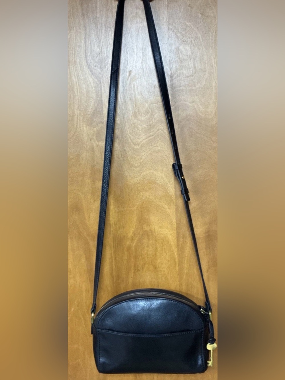 Fossil Black Cow Hide Leather Crossbody/shoulder Purse Chelsea Black ZB7633001